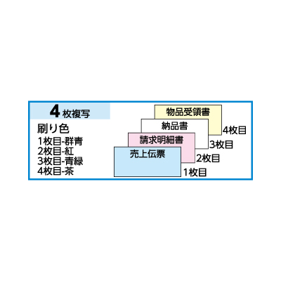 売上伝票 請求・納品・受領付 4Pの画像02