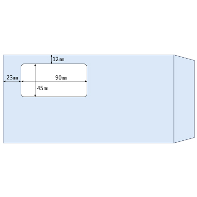 窓つき封筒 長形3号/アクアの画像01