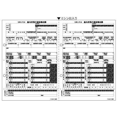 所得税源泉徴収票 受給者用 A4 2面の画像01