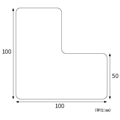 フロアシール 区画表示用 L型 白の画像02
