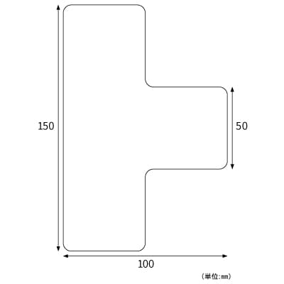 フロアシール 区画表示用 T型 白の画像02