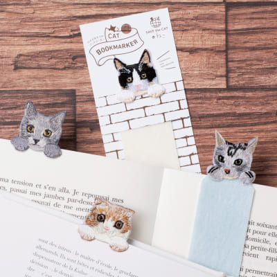 CAT BOOKMARKER 刺繍しおり ロシアンブルーの画像02