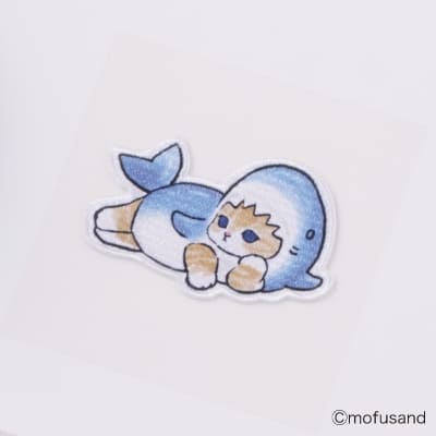 刺繍ワッペンシール サメにゃん おやすみの画像02